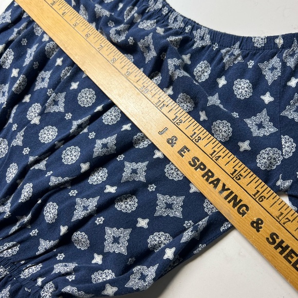 Rue 21 Three quarter Length Sleeve Boho - Blue & White Size Medium - Picture 15 of 16